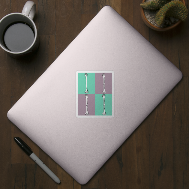 Four Square Teal and Mauve Humerus Design by Humerushumor